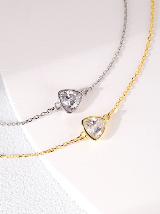 STL-Silver Jewelry 925 Sterling Silver Cubic Zirconia Heart Dainty Bracelet 3
