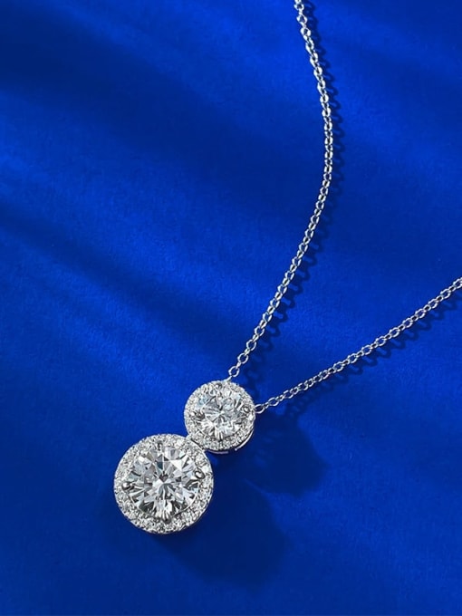 M&J 925 Sterling Silver Cubic Zirconia Geometric Luxury Necklace 1