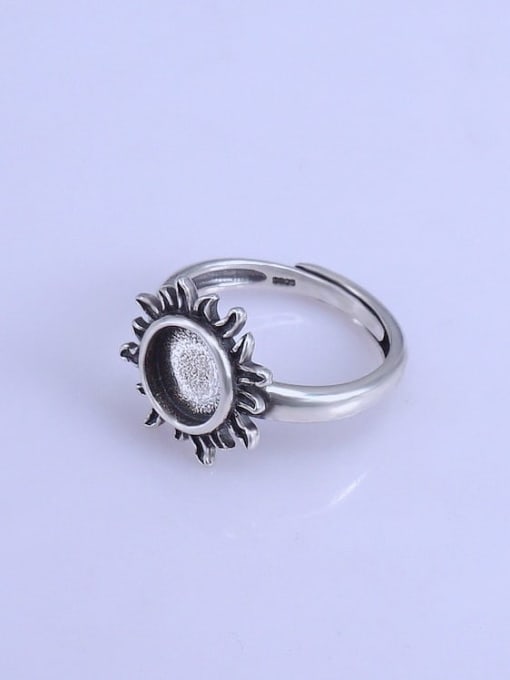 Supply 925 Sterling Silver Round Ring Setting Stone size: 8*8mm 1