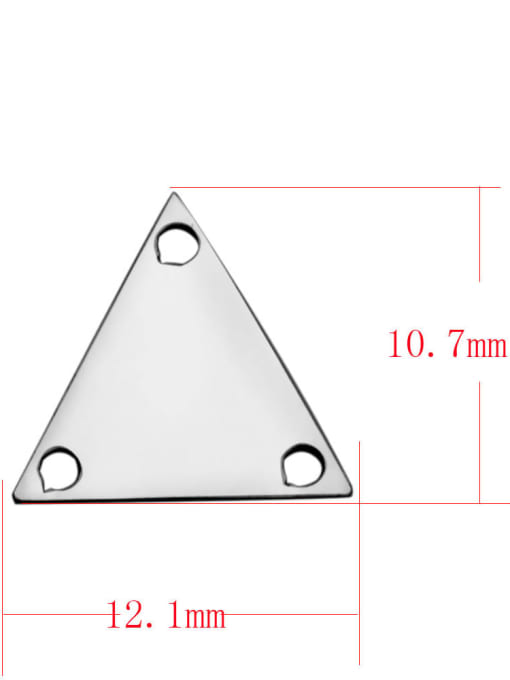 FTime Stainless steel Triangle Charm Height : 12.1 mm , Width: 10.7 mm 1