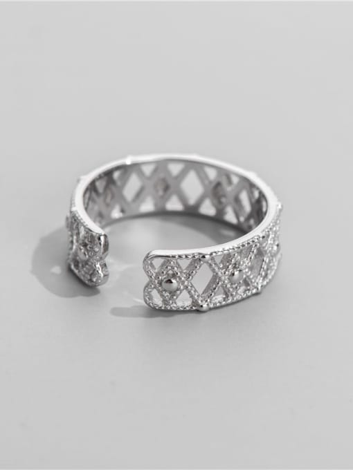 ARTTI 925 Sterling Silver Cubic Zirconia Geometric Vintage Stackable Ring 1
