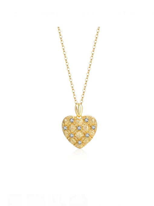 YUANFAN 925 Sterling Silver Heart Dainty Necklace