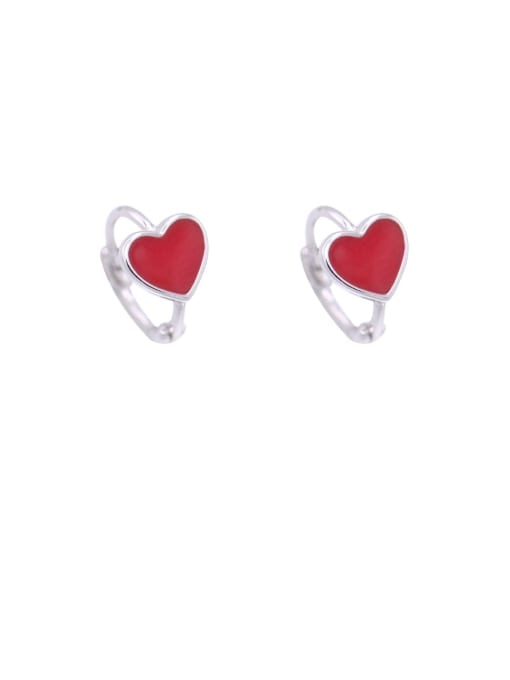 ZEMI 925 Sterling Silver Enamel Heart Cute Stud Earring 4