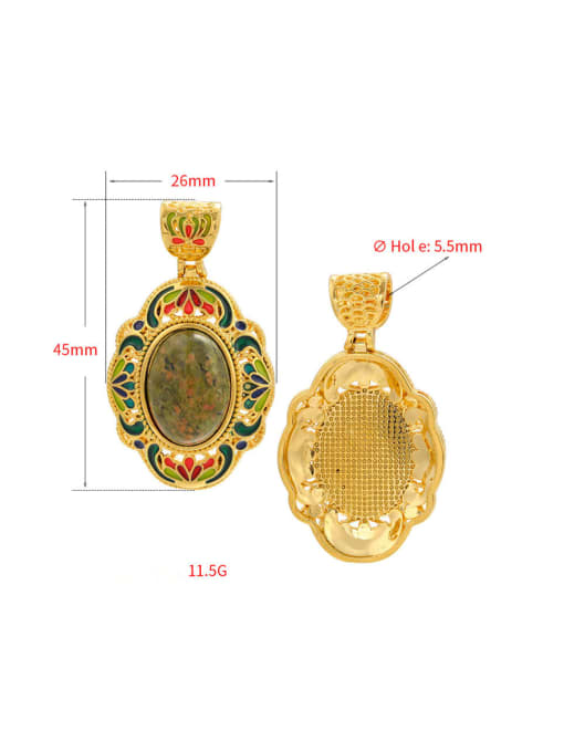 KOKO Brass Cloisonne Burnt Blue Gold Plated Air Holder Cross-border Jewelry Accessories 1