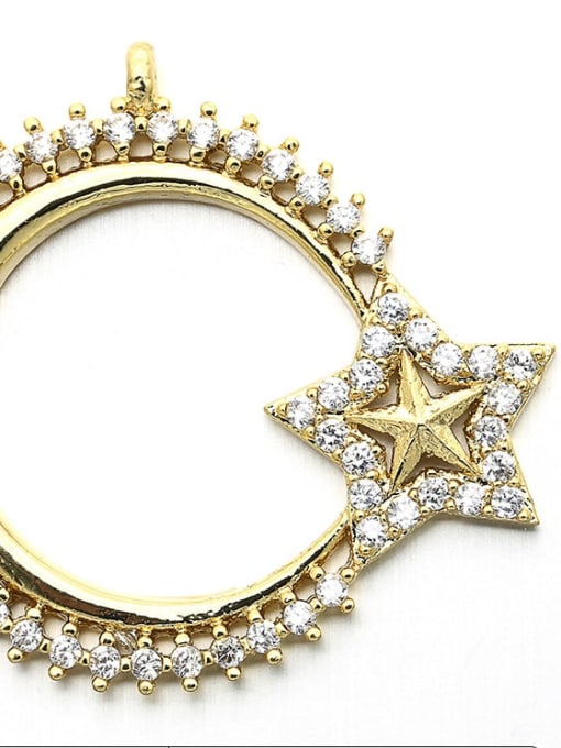 golden Copper Ring Star Necklace Pendant