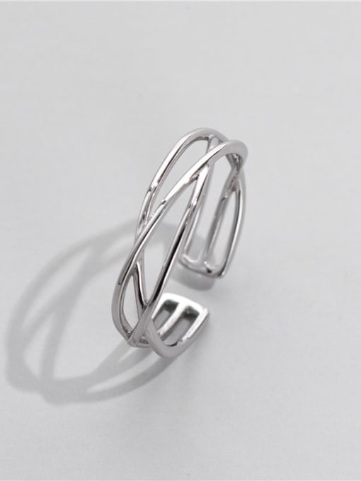 Geometric ring 925 Sterling Silver Geometric Vintage Stackable Ring