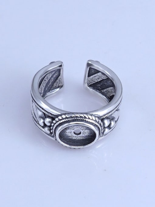 Supply 925 Sterling Silver Geometric Ring Setting Stone size: 6*8mm 0
