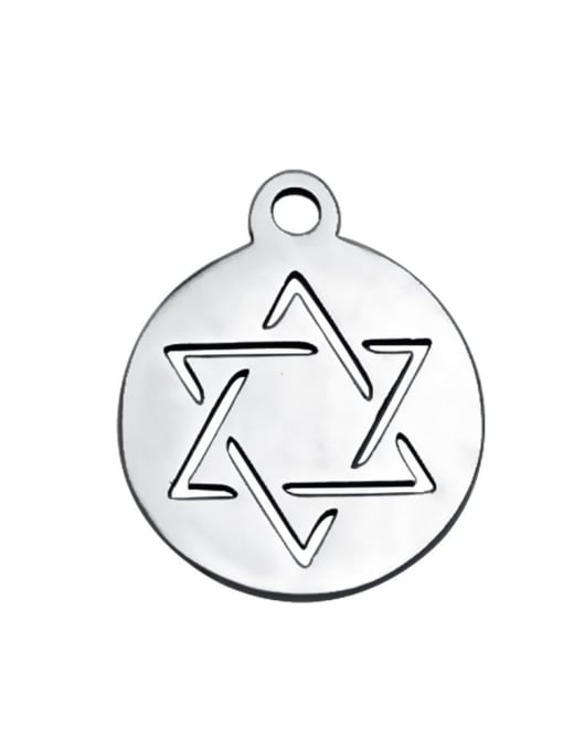 FTime Stainless steel Star Charm Height : 14 mm , Width: 12 mm 0