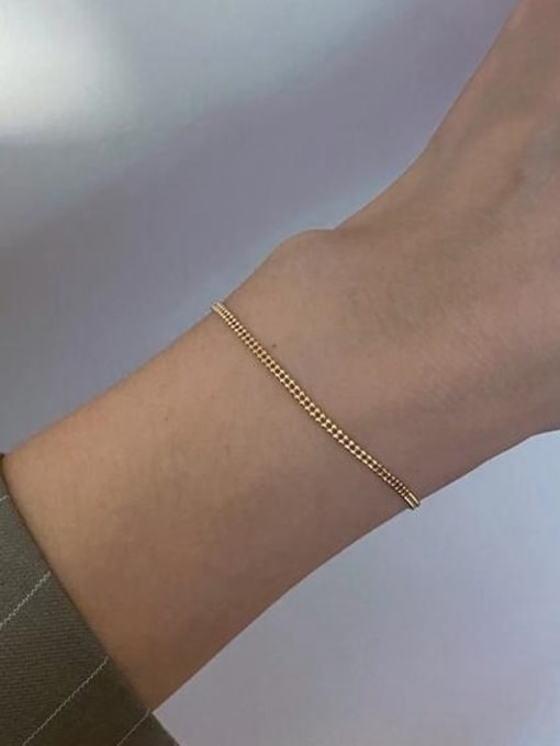 ZEMI 925 Sterling Silver Irregular Minimalist Link Bracelet 1