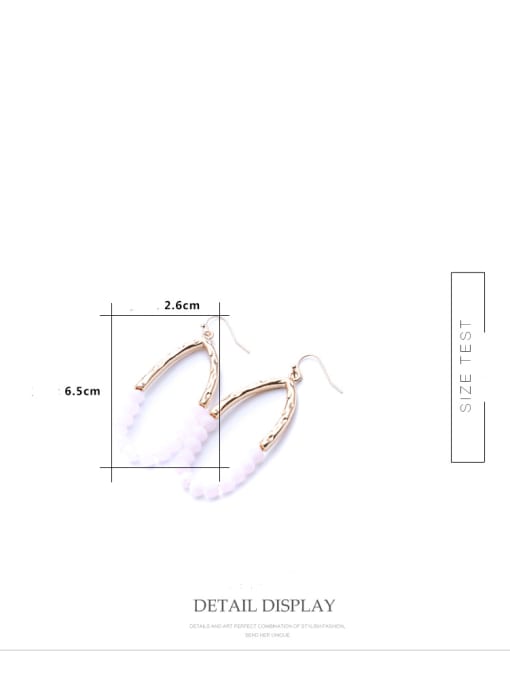 JMI Alloy Bead Oval Bohemia Hand-Woven Drop Earring 3