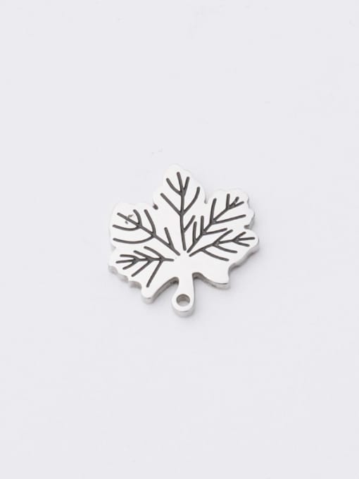 Steel color Stainless Steel Corrosion Smearing Maple Leaf Pendant