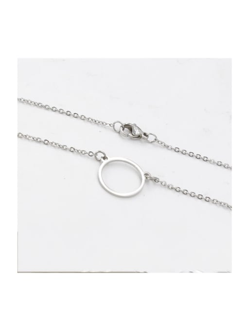 MEN PO Stainless steel Round Minimalist Necklace 2