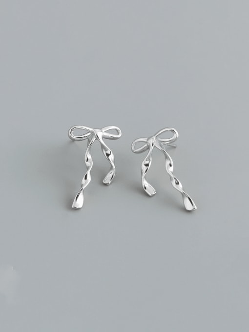 ACEE 925 Sterling Silver Bowknot Minimalist Drop Earring 0