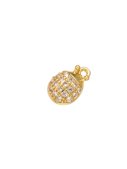 KOKO Copper Gold Rose Gold Pineapple Micro Set Zircon Necklace Pendant 0