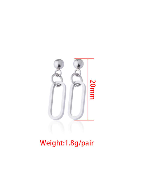 MEN PO Stainless steel Geometric Minimalist Drop Earring 2