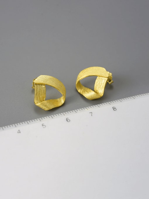 LOLUS 925 Sterling Silver Geometric Minimalist Stud Earring 3