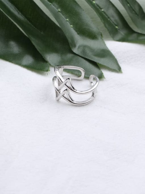 ACEE 925 Sterling Silver Geometric Minimalist Stackable Ring 2