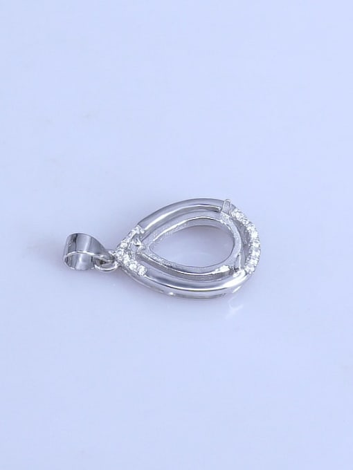 Supply 925 Sterling Silver Water Drop Pendant Setting Stone size: 9*13mm 1