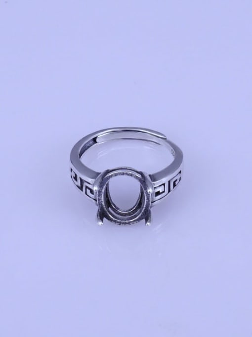 Supply 925 Sterling Silver Geometric Ring Setting Stone size: 9*11mm 0