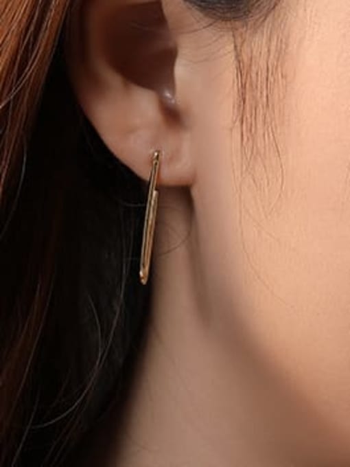 YUANFAN 925 Sterling Silver Geometric Minimalist Stud Earring 2