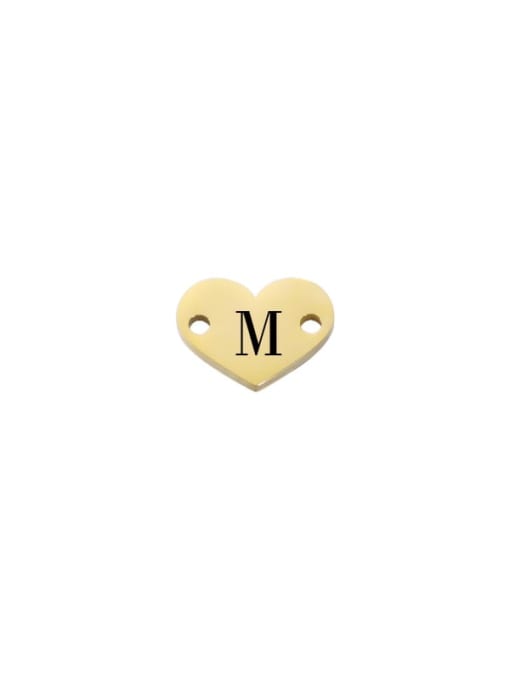 M Stainless Steel Laser Lettering  Heart  Diy Jewelry Accessories