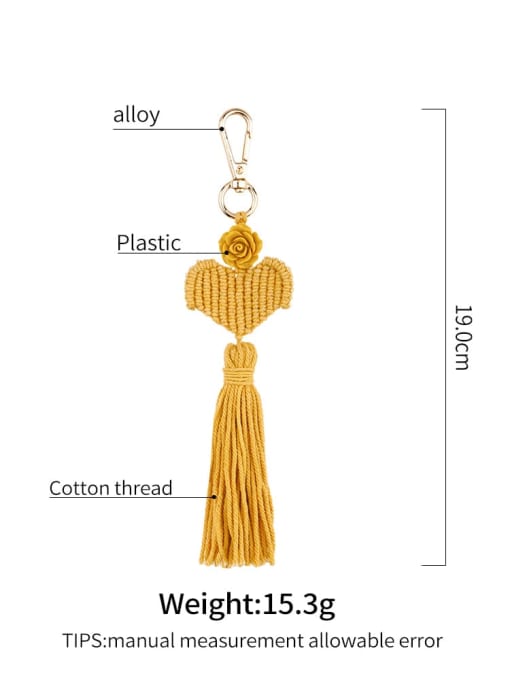 JMI Alloy Cotton Rope Plastic Tassel Bohemia Hand-Woven Bag Pendant 2