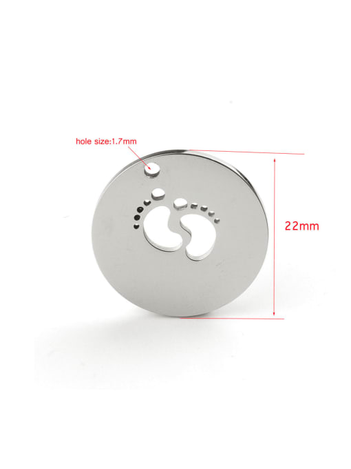 MEN PO Stainless steel hollow baby foot pendant 2