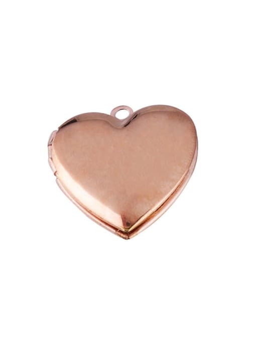 MEN PO Stainless Steel Heart Shaped Photo Box Couple Pendant