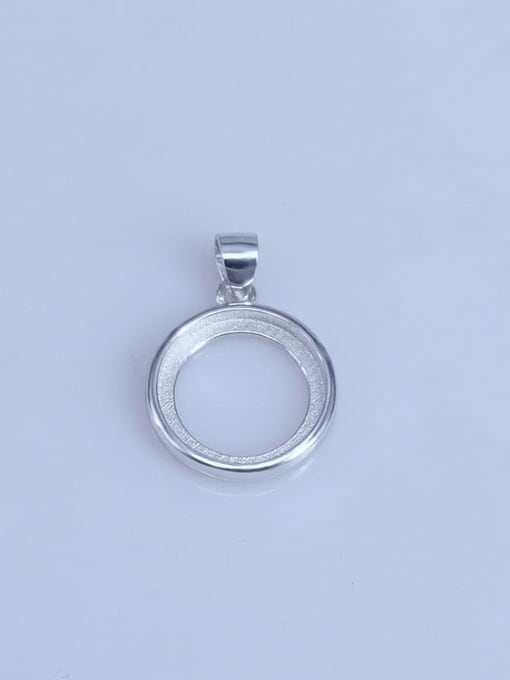 Supply 925 Sterling Silver Round Pendant Setting Stone size: 12*12mm 0