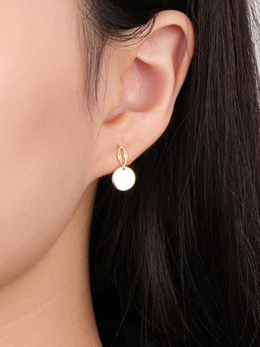 YUANFAN 925 Sterling Silver Asymmetrical Heart Minimalist Huggie Earring 1