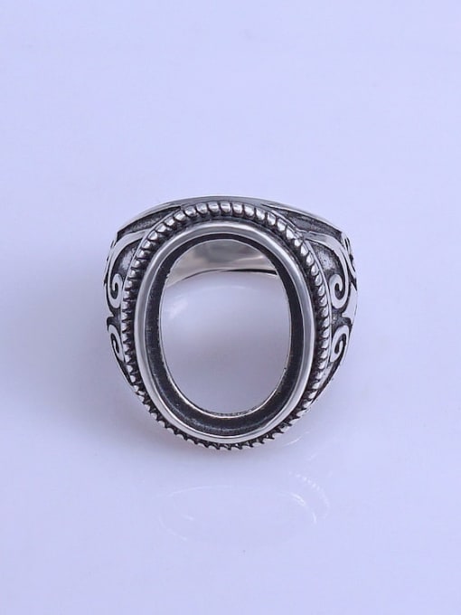 Supply 925 Sterling Silver Geometric Ring Setting Stone size: 13*18mm