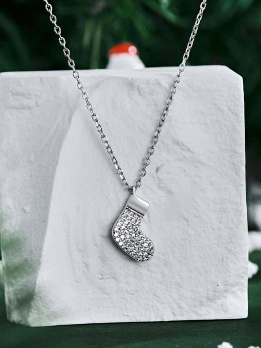 STL-Silver Jewelry 925 Sterling Silver Minimalist  Cubic Zirconia Christmas Seris  Pendant 2