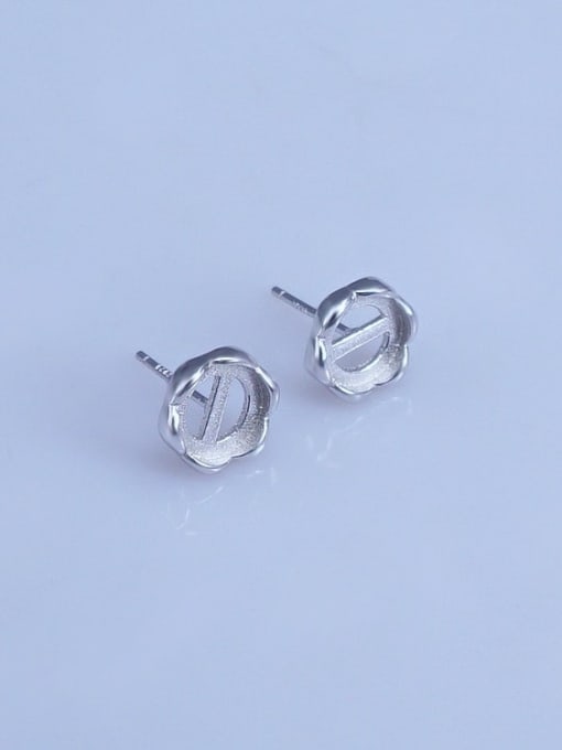Supply 925 Sterling Silver Star Earring Setting Stone size: 6*6 7*7 8*8mm 2