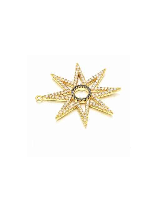 KOKO Copper Big Star Jewelry Accessories Micro-set Pendant 35mm*37mm 0