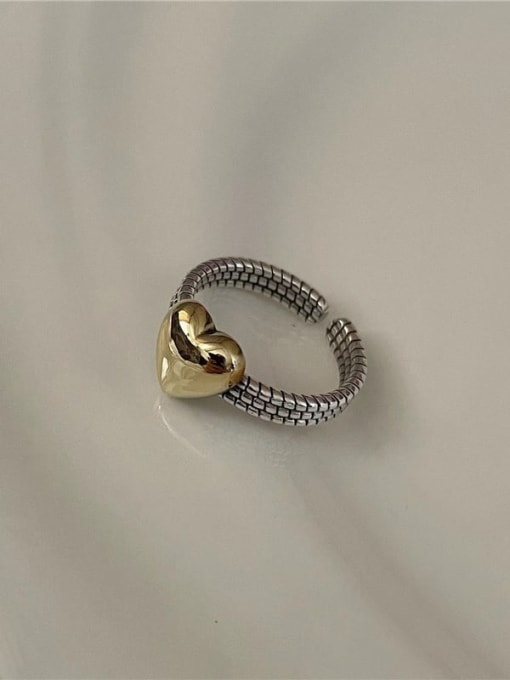Love ring 925 Sterling Silver Heart Vintage Band Ring