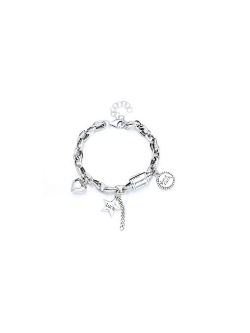 TAIS 925 Sterling Silver Star Vintage Charm Bracelet 0