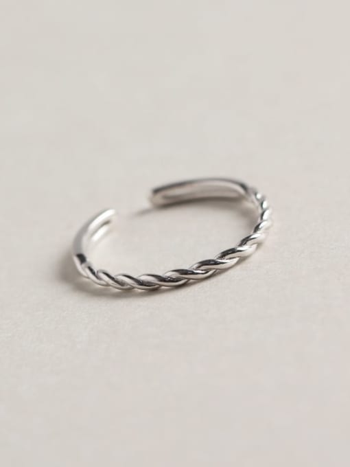 2# 925 Sterling Silver Geometric Minimalist Band Ring