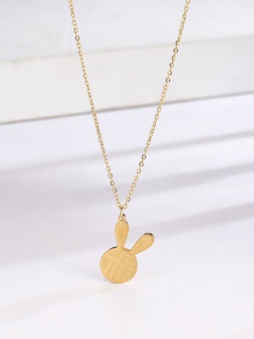 Lucky Rabbit Gold Necklace Titanium Steel Rabbit Minimalist Necklace