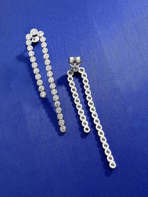 M&J 925 Sterling Silver Tassel Minimalist Drop Earring 1