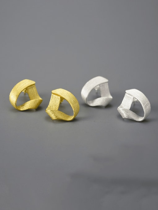 LOLUS 925 Sterling Silver Geometric Minimalist Stud Earring 1