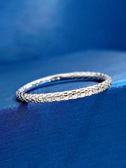 M&J 925 Sterling Silver Geometric Minimalist Band Ring 0