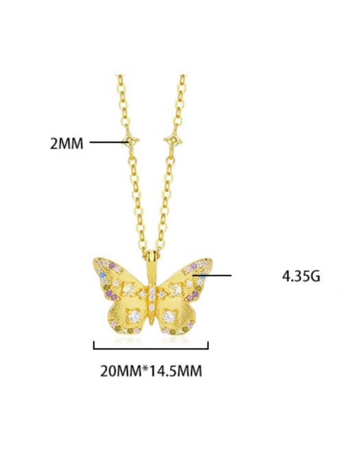 YUANFAN 925 Sterling Silver Butterfly Minimalist Necklace 3