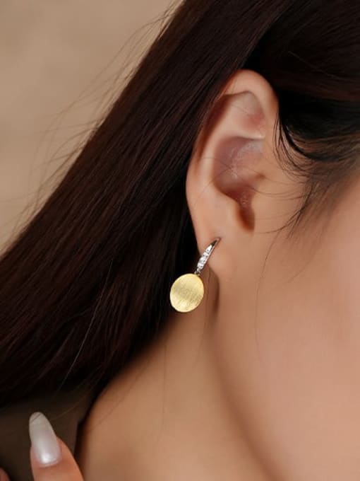 YUANFAN 925 Sterling Silver Geometric Minimalist Hook Earring 1