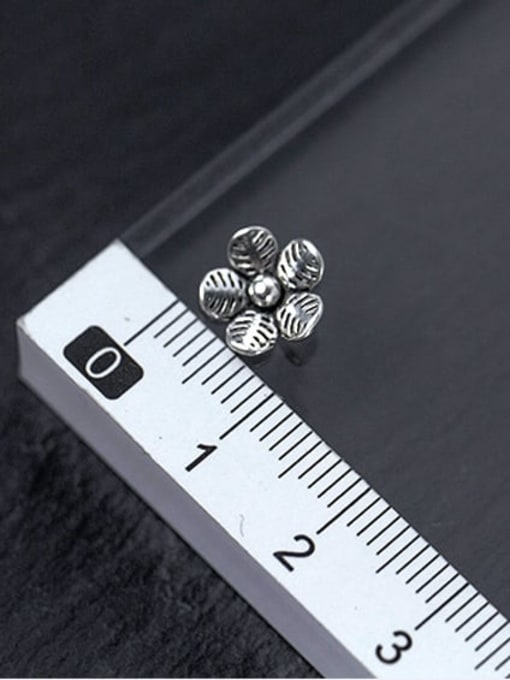 FAN 925 Sterling Silver Flower Charm Height : 9 mm , Width: 9 mm 2