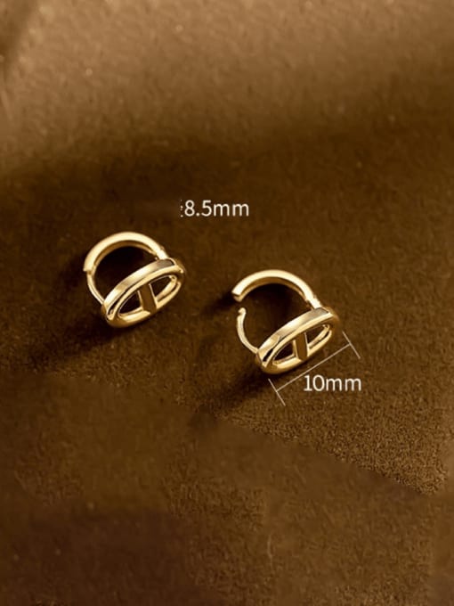ZEMI 925 Sterling Silver Geometric Minimalist Huggie Earring 2