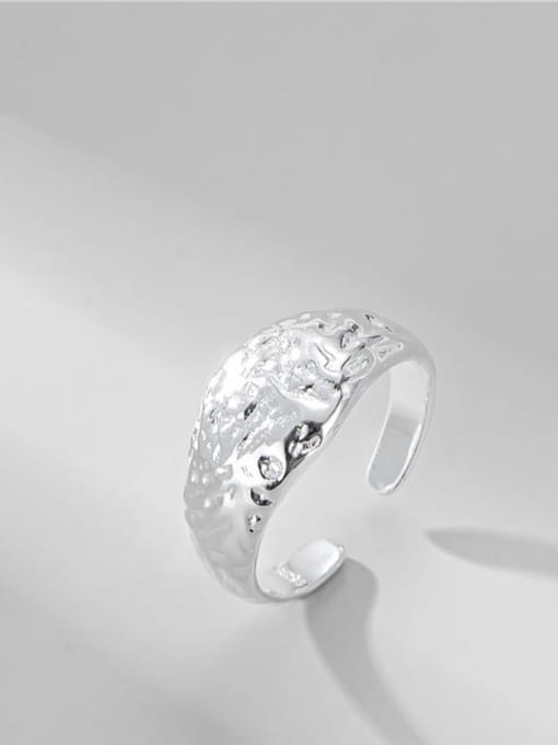 Texture ring 925 Sterling Silver Irregular Minimalist Band Ring