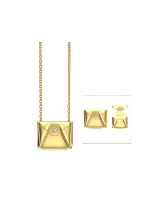 Golden DY190824 S G WH 925 Sterling Silver Geometric Minimalist Necklace