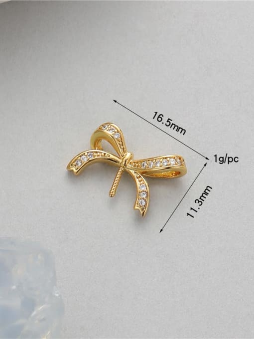14 K gold H 11829 Brass Cubic Zirconia Minimalist Heart DIY Pendant