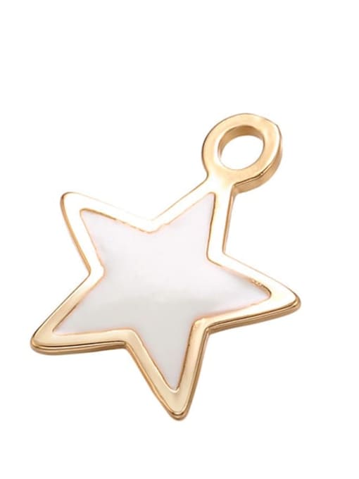 white Bronze Star Drip Pendant