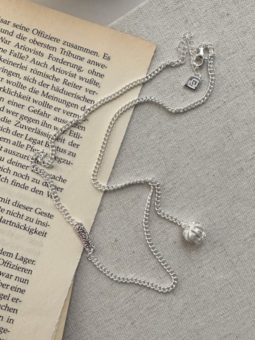 Single chain (8TL43 925 Sterling Silver Heart Dainty Necklace